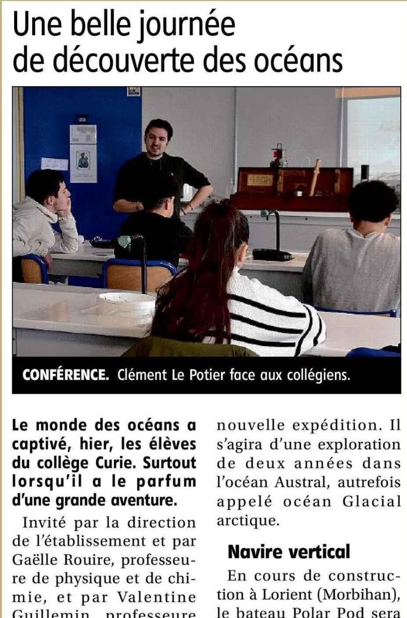 In Déols, Students Discover the Polar Pod Project
