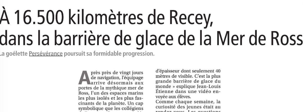 À 16.500 kilomètres de Recey, dans la barrière de glace de la Mer de Ross – La Châtillonnais