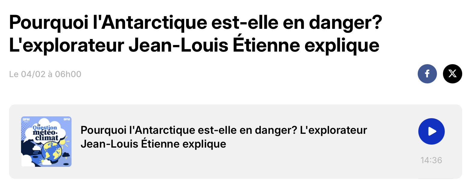 Pourquoi l&rsquo;Antarctique est-elle en danger? L&rsquo;explorateur Jean-Louis Étienne explique – BFMTV.