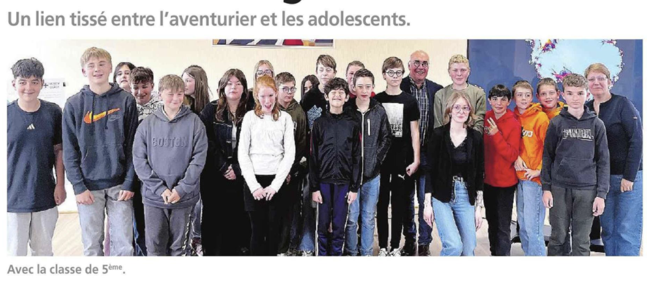 Damien’s face-to-face meeting with the middle school students – Le Châtillonnais and the Auxois