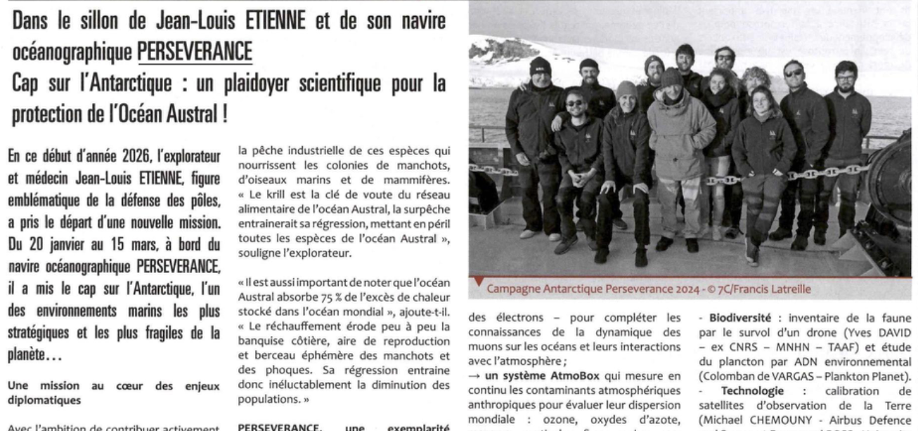 In the Wake of Jean-Louis ETIENNE and His Oceanographic Vessel PERSEVERANCE – La Gazette du Laboratoire